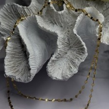 Italy 925 Sterling Silver Gold Plated Chain Sparkle Station Necklace