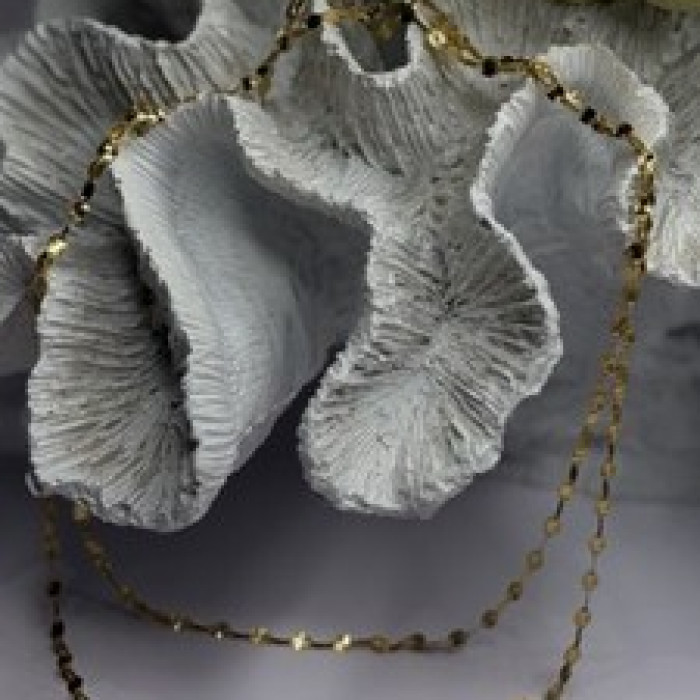 Italy 925 Sterling Silver Gold Plated Chain Sparkle Station Necklace