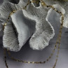 Italy 925 Sterling Silver Gold Plated Chain Sparkle Station Necklace