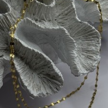 Italy 925 Sterling Silver Gold Plated Chain Sparkle Station Necklace
