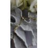 Italy 925 Sterling Silver Gold Plated Chain Sparkle Station Necklace