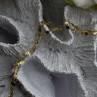 Italy 925 Sterling Silver Gold Plated Chain Sparkle Station Necklace