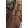 Italy 925 Sterling Silver Gold Plated Chain Sparkle Station Necklace
