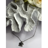 925 Sterling Silver Black & White Diamonds Sea Turtle Necklace