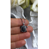 925 Sterling Silver Black & White Diamonds Sea Turtle Necklace