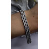 Elegant Multi Row 925 Sterling Silver Tennis Clear White Topaz Stones Bracelet 7