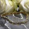 Elegant Tennis 925 Sterling Silver Gold Plated Bracelet Size 8