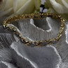 Elegant Tennis 925 Sterling Silver Gold Plated Bracelet Size 8