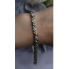 Elegant Tennis 925 Sterling Silver Gold Plated Bracelet Size 8