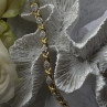 Elegant Tennis 925 Sterling Silver Gold Plated Bracelet Size 8