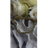 Elegant Tennis 925 Sterling Silver Gold Plated Bracelet Size 8