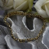 Elegant Tennis 925 Sterling Silver Gold Plated Bracelet Size 8