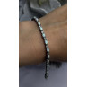 Tennis 925 Sterling Silver Fire Opal & Beryl Link Bracelet Size 7.5