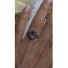 925 Sterling Silver Amethyst Set Floral Filigree Ring Pendant & Earrings