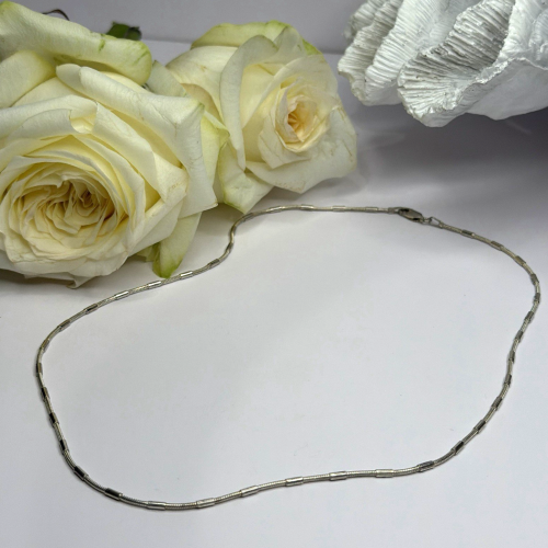 Minimalist 925 Sterling Silver Snake Chain Necklace Vintage Italian Style