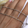 Minimalist 925 Sterling Silver Snake Chain Necklace Vintage Italian Style