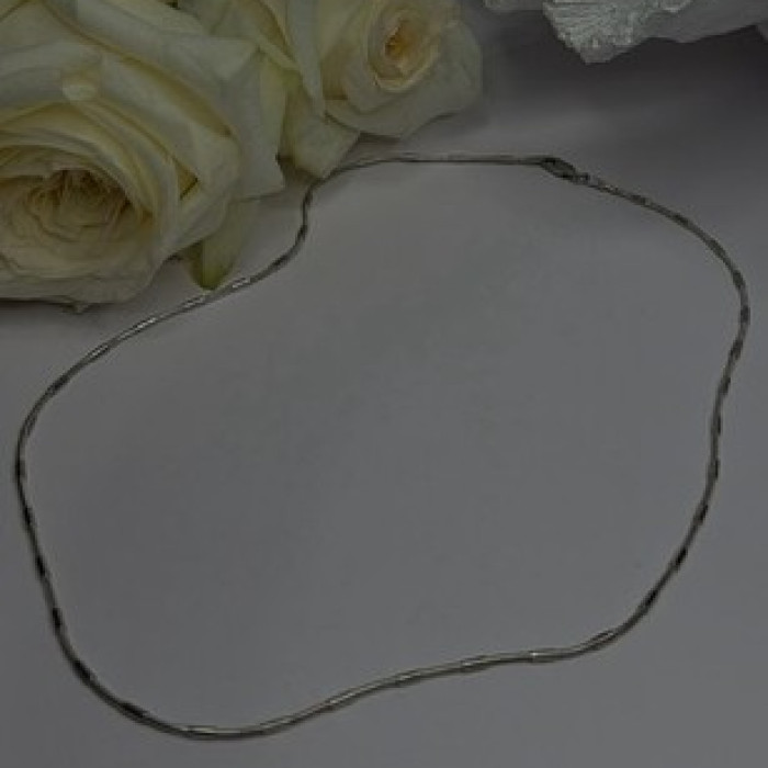 Minimalist 925 Sterling Silver Snake Chain Necklace Vintage Italian Style