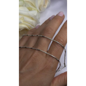 Minimalist 925 Sterling Silver Snake Chain Necklace Vintage Italian Style