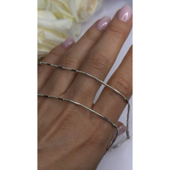Minimalist 925 Sterling Silver Snake Chain Necklace Vintage Italian Style