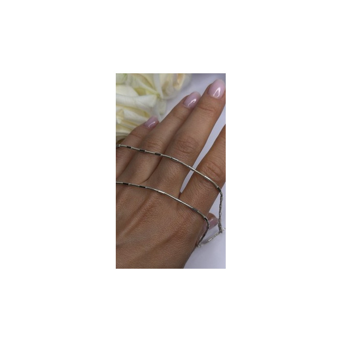 Minimalist 925 Sterling Silver Snake Chain Necklace Vintage Italian Style