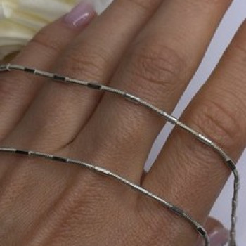 Minimalist 925 Sterling Silver Snake Chain Necklace Vintage Italian Style
