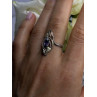 Vintage Grapevine Leaf Design 925 Sterling Silver Amethyst Ring Size 8