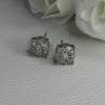 925 Sterling Silver Beryl Stud Earrings Length 0.35 Inch