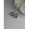 925 Sterling Silver Beryl Stud Earrings Length 0.35 Inch
