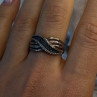 Elegant 925 Sterling Silver Infinity Tiny Diamonds Ring Size 8