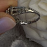 Vintage Princess Cut 925 Sterling Silver Diamonds Ring Size 7