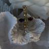 Multi Gemstone 925 Sterling Silver Gold Plated Cross Pendant