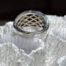 925 Sterling Silver Amber Men'S Ring Size 8