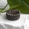 Vintage Art Deco Style 925 Sterling Silver Marcasite Band Ring Size 9