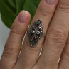 Vintage Filigree 925 Sterling Silver Marcasite Ring Size 6