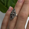 Vintage Filigree 925 Sterling Silver Marcasite Ring Size 6