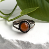 Vintage 925 Sterling Silver Carnelian Ring Size 9.5