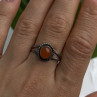 Vintage 925 Sterling Silver Carnelian Ring Size 9.5
