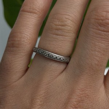 Today Vintage 925 Sterling Silver Diamond Accent Ring Size 7