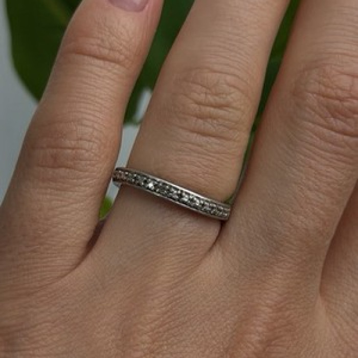 Today Vintage 925 Sterling Silver Diamond Accent Ring Size 7