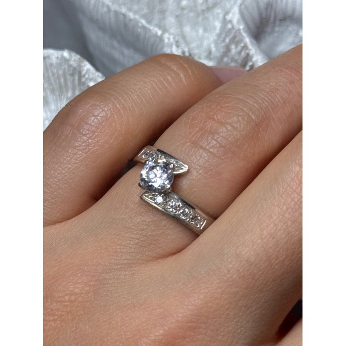 925 Sterling Silver CZ Ring Size 6.5