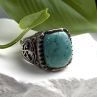 Artisan Style Vintage 925 Sterling Silver Turquoise Ring Size 5.5