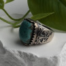 Artisan Style Vintage 925 Sterling Silver Turquoise Ring Size 5.5