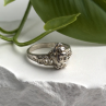 Vintage 925 Sterling Silver Frog Ring Size 7.5