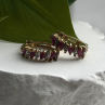 925 Sterling Silver Gold Plated Ruby Earrings