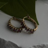 925 Sterling Silver Gold Plated Ruby Earrings