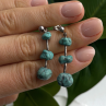 Vintage Turquoise Dangle 925 Sterling Silver Earrings