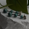 Vintage Turquoise Dangle 925 Sterling Silver Earrings