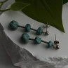 Vintage Turquoise Dangle 925 Sterling Silver Earrings