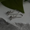 Art Deco Vintage 925 Sterling Silver Opal & Beryl Drop Earrings