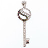 925 Sterling Silver Black & White CZ 